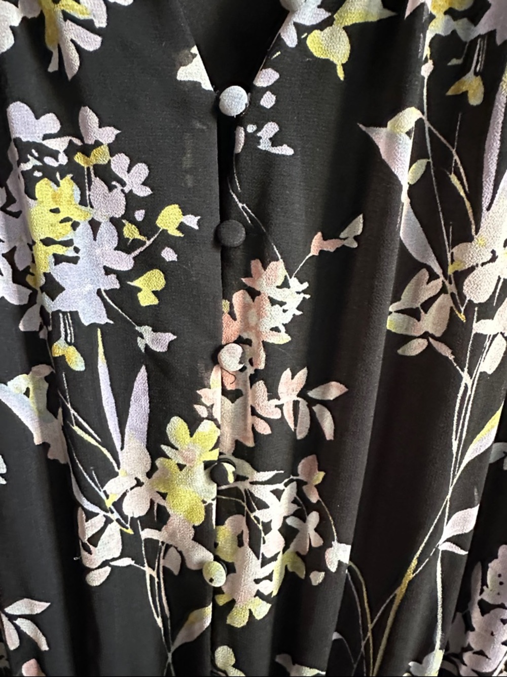 Calvin Klein Black Floral Tiered Dress - Picture 5 of 8